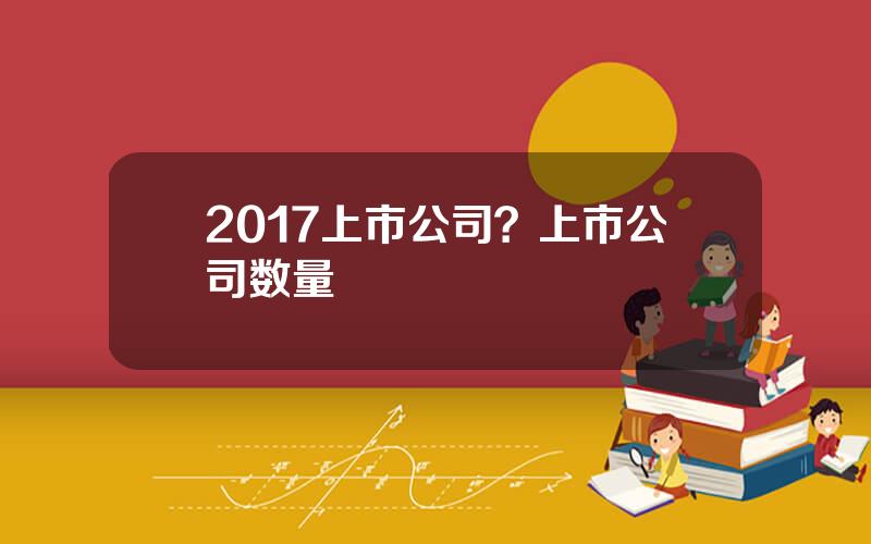 2017上市公司？上市公司数量