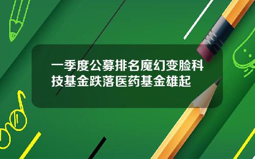 一季度公募排名魔幻变脸科技基金跌落医药基金雄起