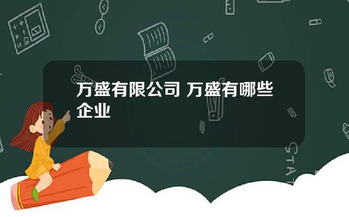 万盛有限公司 万盛有哪些企业