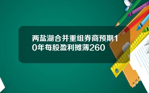 两盐湖合并重组券商预期10年每股盈利摊薄260