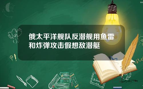 俄太平洋舰队反潜舰用鱼雷和炸弹攻击假想敌潜艇