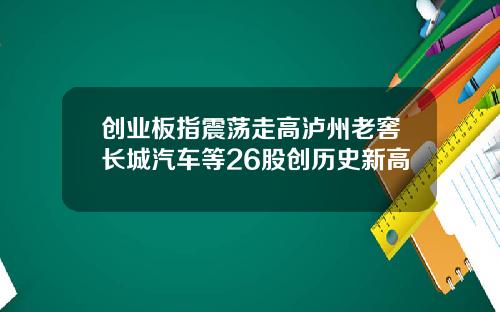 创业板指震荡走高泸州老窖长城汽车等26股创历史新高