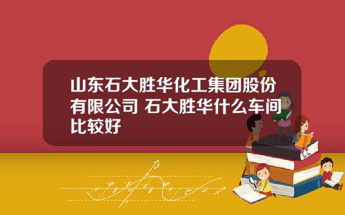 山东石大胜华化工集团股份有限公司 石大胜华什么车间比较好