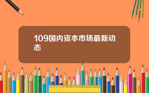 109国内资本市场最新动态