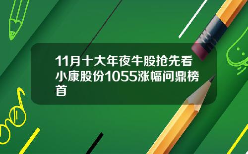 11月十大年夜牛股抢先看小康股份1055涨幅问鼎榜首