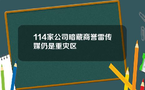 114家公司暗藏商誉雷传媒仍是重灾区