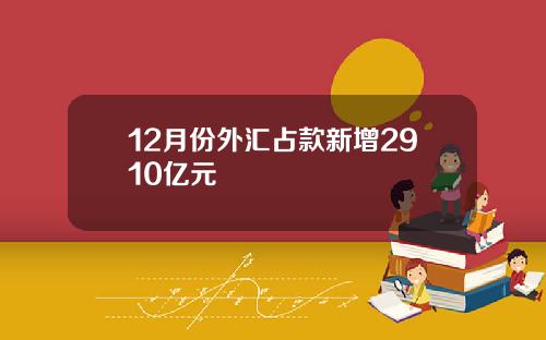 12月份外汇占款新增2910亿元