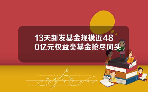 13天新发基金规模近480亿元权益类基金抢尽风头