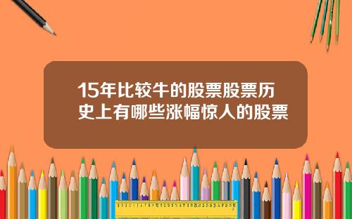 15年比较牛的股票股票历史上有哪些涨幅惊人的股票