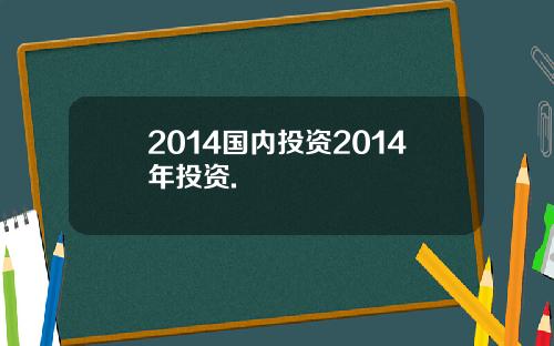 2014国内投资2014年投资.