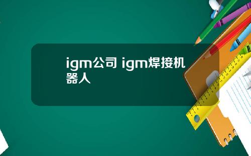 igm公司 igm焊接机器人