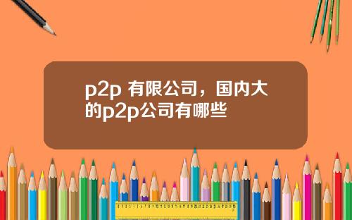 p2p 有限公司，国内大的p2p公司有哪些