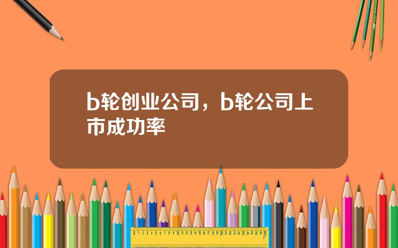 b轮创业公司，b轮公司上市成功率