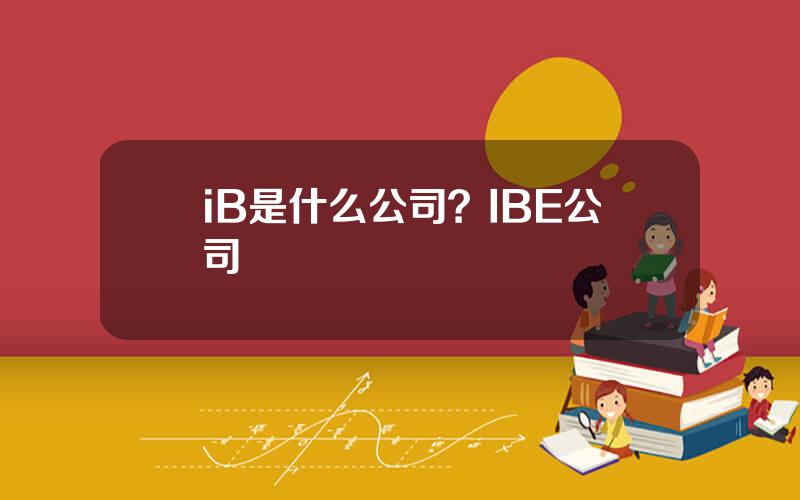 iB是什么公司？IBE公司