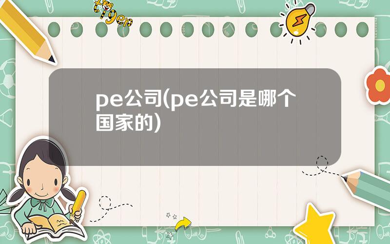 pe公司(pe公司是哪个国家的)