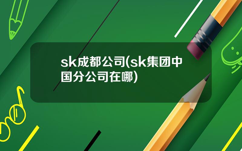 sk成都公司(sk集团中国分公司在哪)