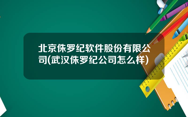 北京侏罗纪软件股份有限公司(武汉侏罗纪公司怎么样)