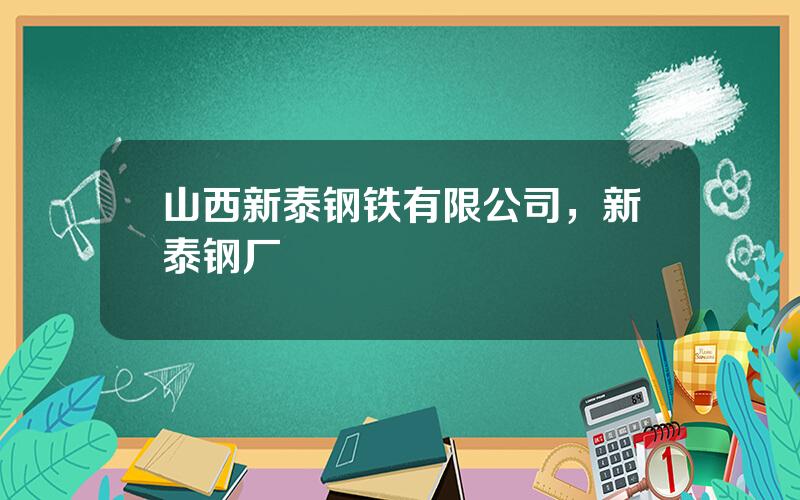 山西新泰钢铁有限公司，新泰钢厂